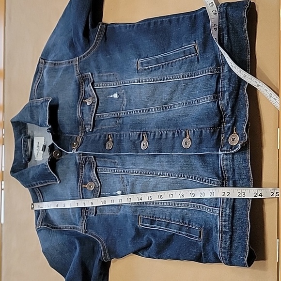 Goodfellow & Co Size S Med-Dk Wash Denim Trucker Jacket Excellent Used Condition - Picture 9 of 12